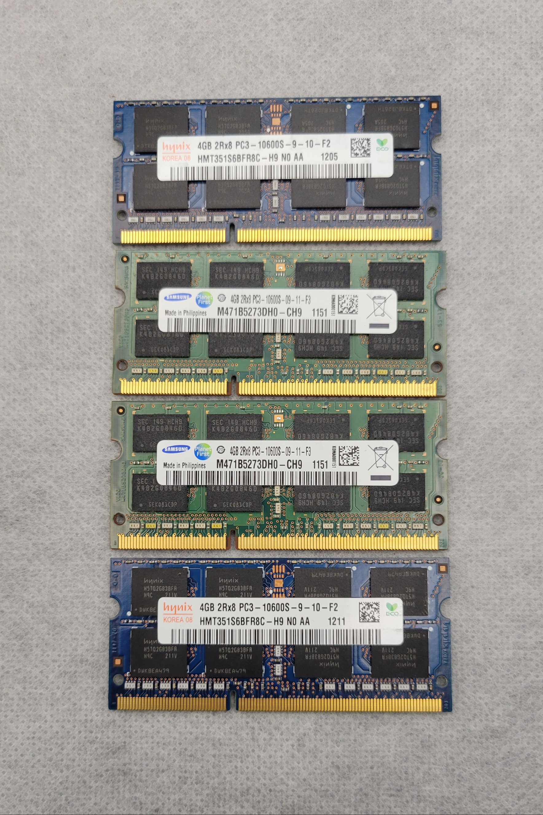 Macbook Pro 2010-2012 4GB 2R&8 PC3-10600S -9-10-F2 Samsung